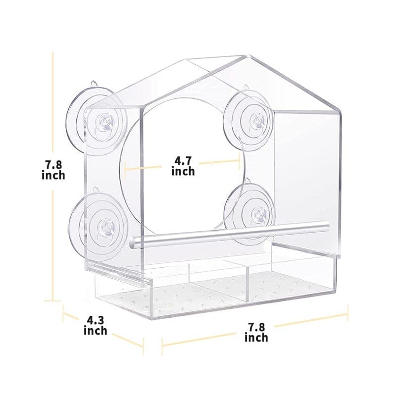 Suction Mount Window Feeding House for Outdoor Wild Small Pets